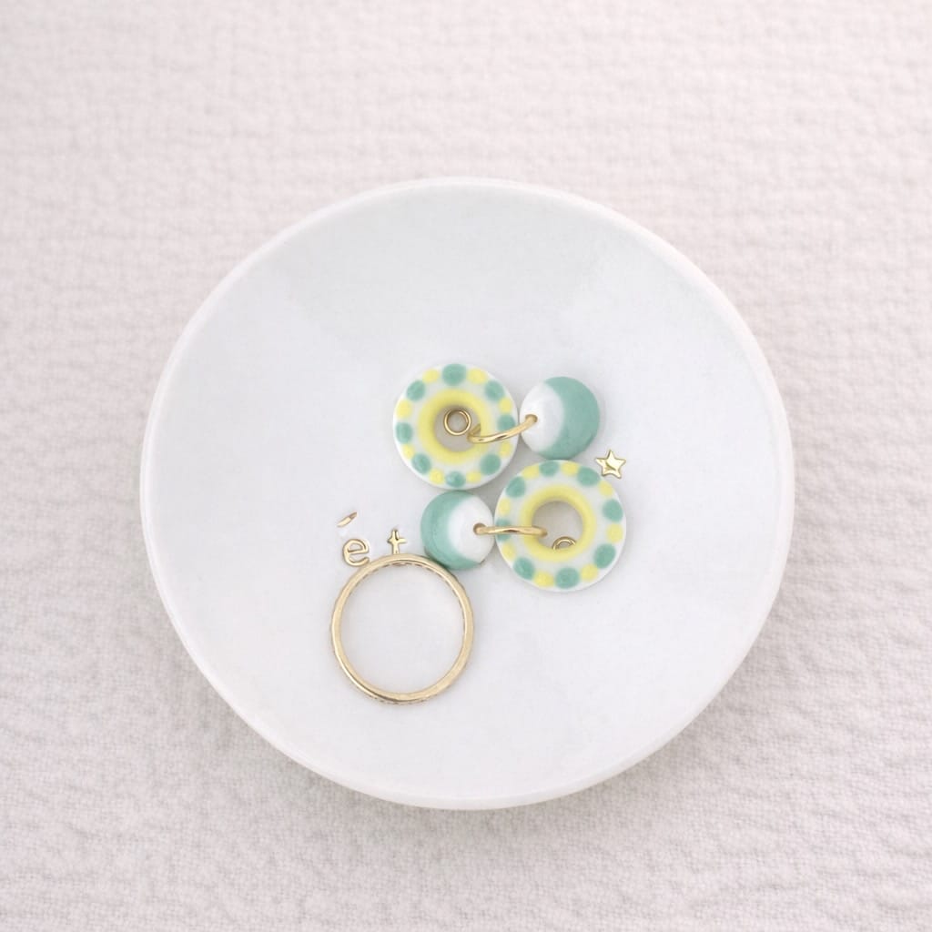 Coupelle à bijoux en porcelaine avec écrit Mon étoile