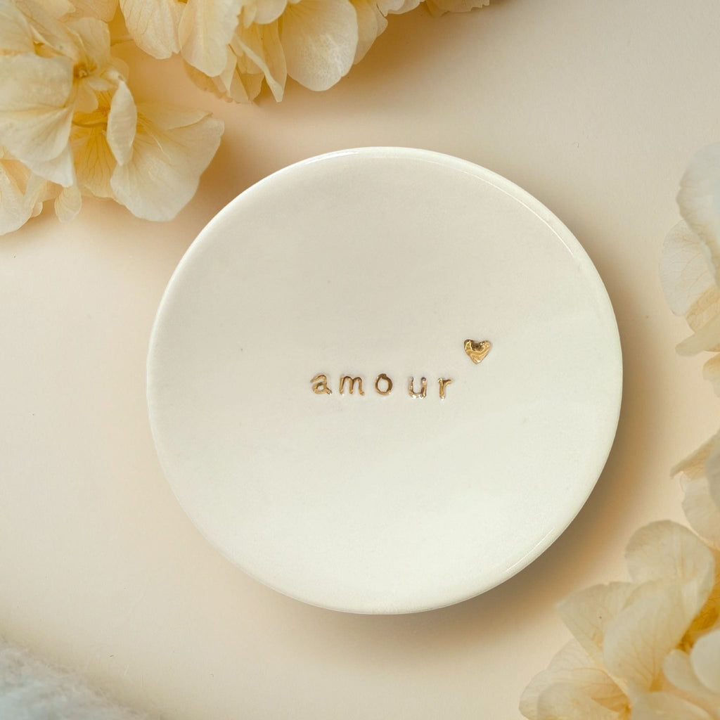 Coupelle en Porcelaine et Or - Amour