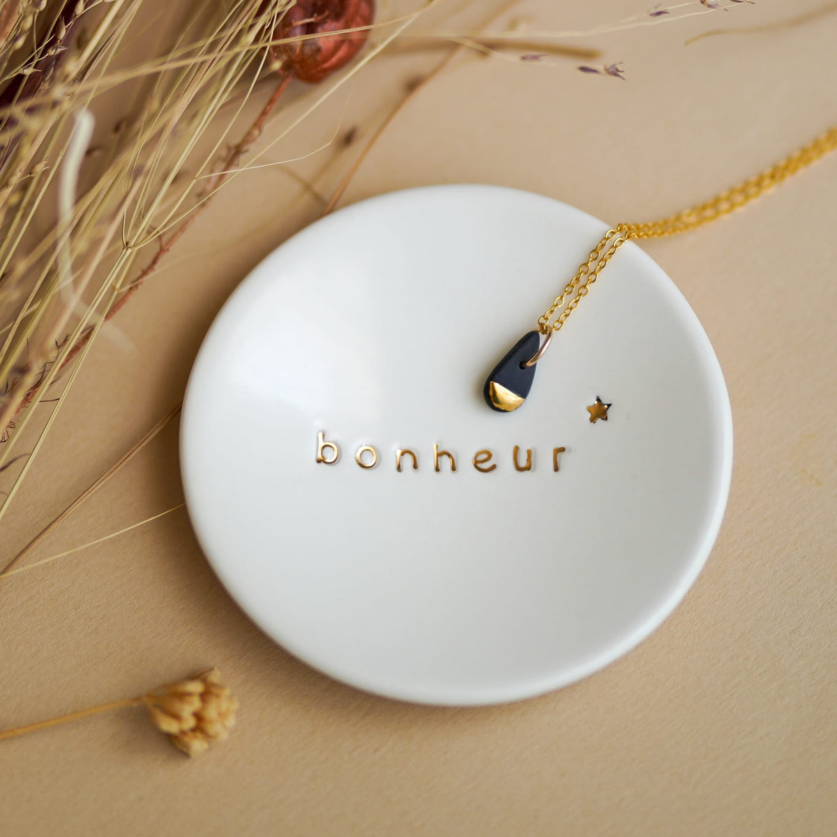 Coupelle Porcelaine et Or - bonheur