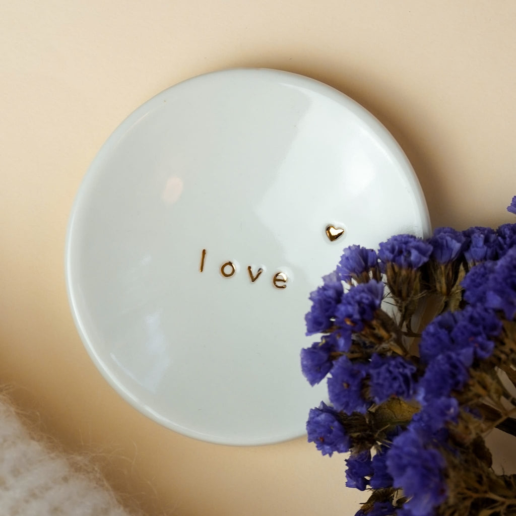 Coupelle Porcelaine et Or - Love