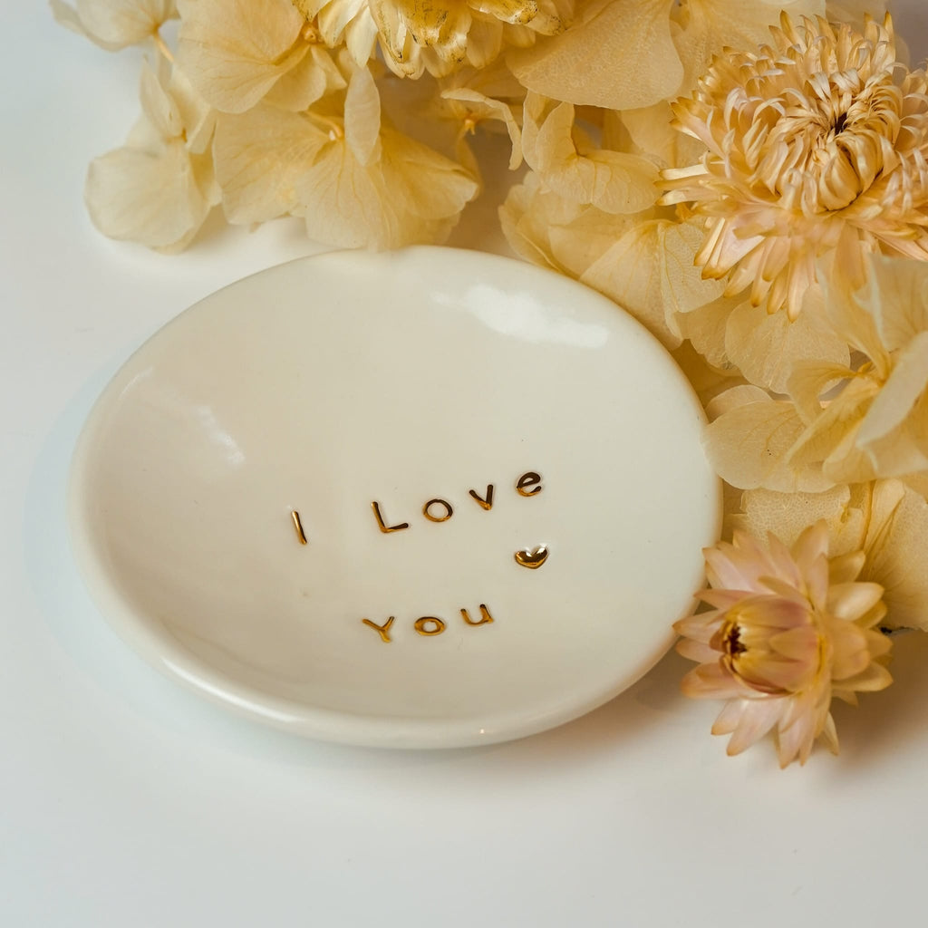 Coupelle Porcelaine et Or - I Love You