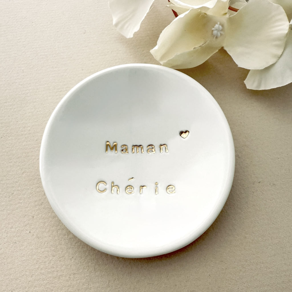 Coupelle Porcelaine et Or - Maman Chérie