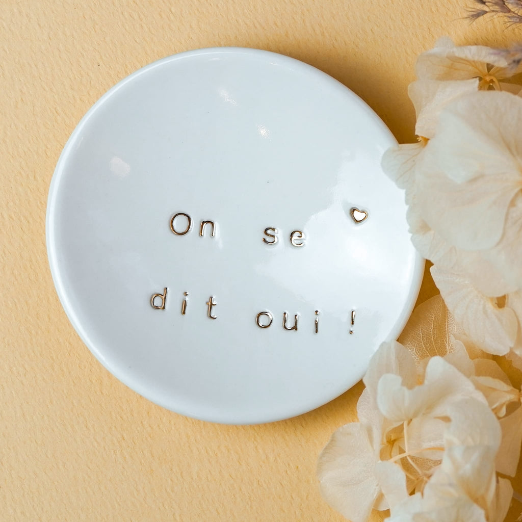 Coupelle Porcelaine et Or - On se dit Oui !