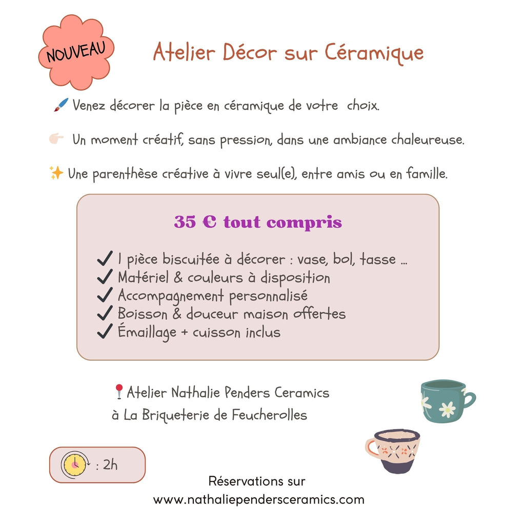 Décor sur Céramique - Samedi 13 décembre de 16h00 à 18h00