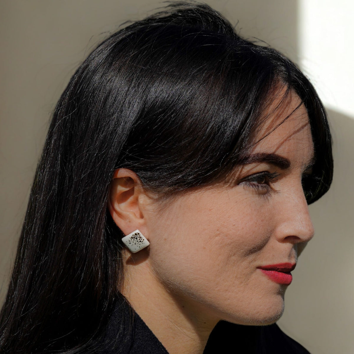 Puces Constellation Carrée – Porcelaine et or