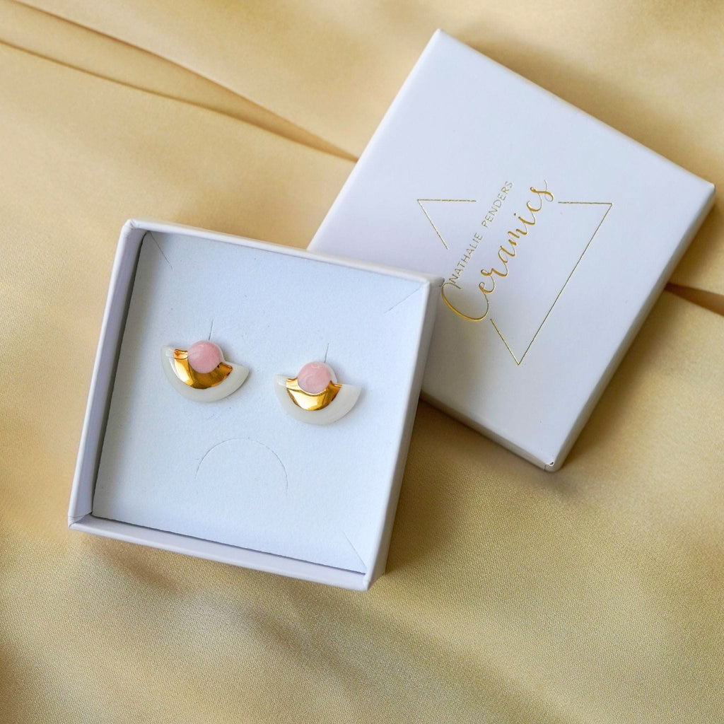 Puces Céleste Rose – Porcelaine et or