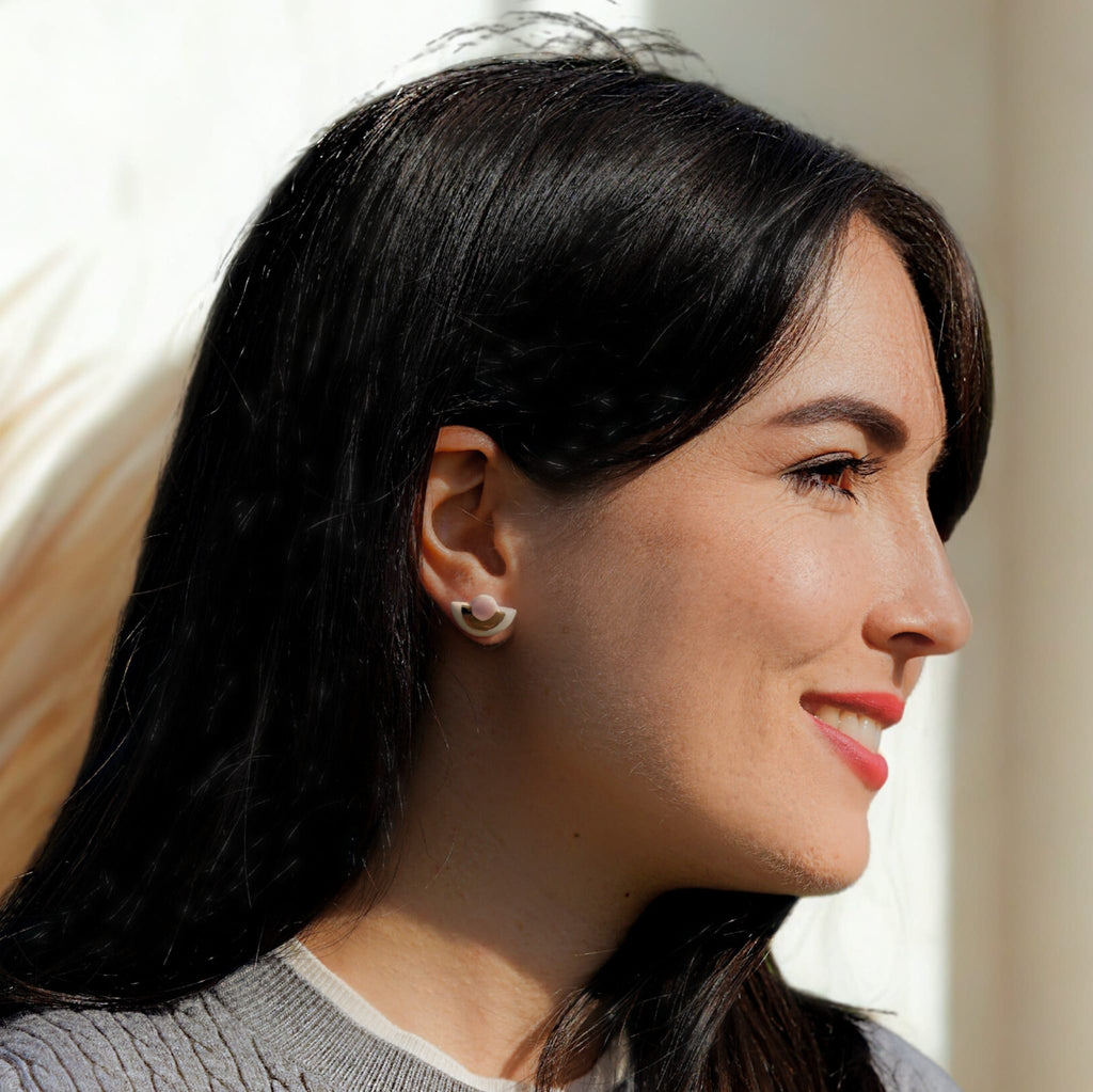 Puces Céleste Rose – Porcelaine et or