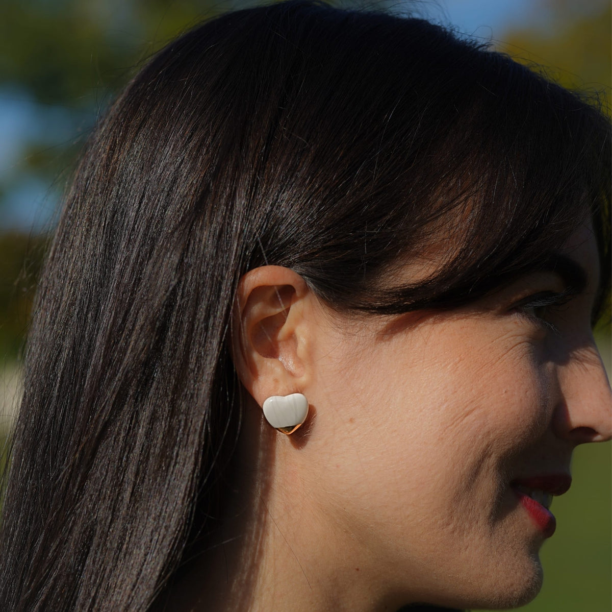 Puces Grand Cœur d’Or – Porcelaine et or