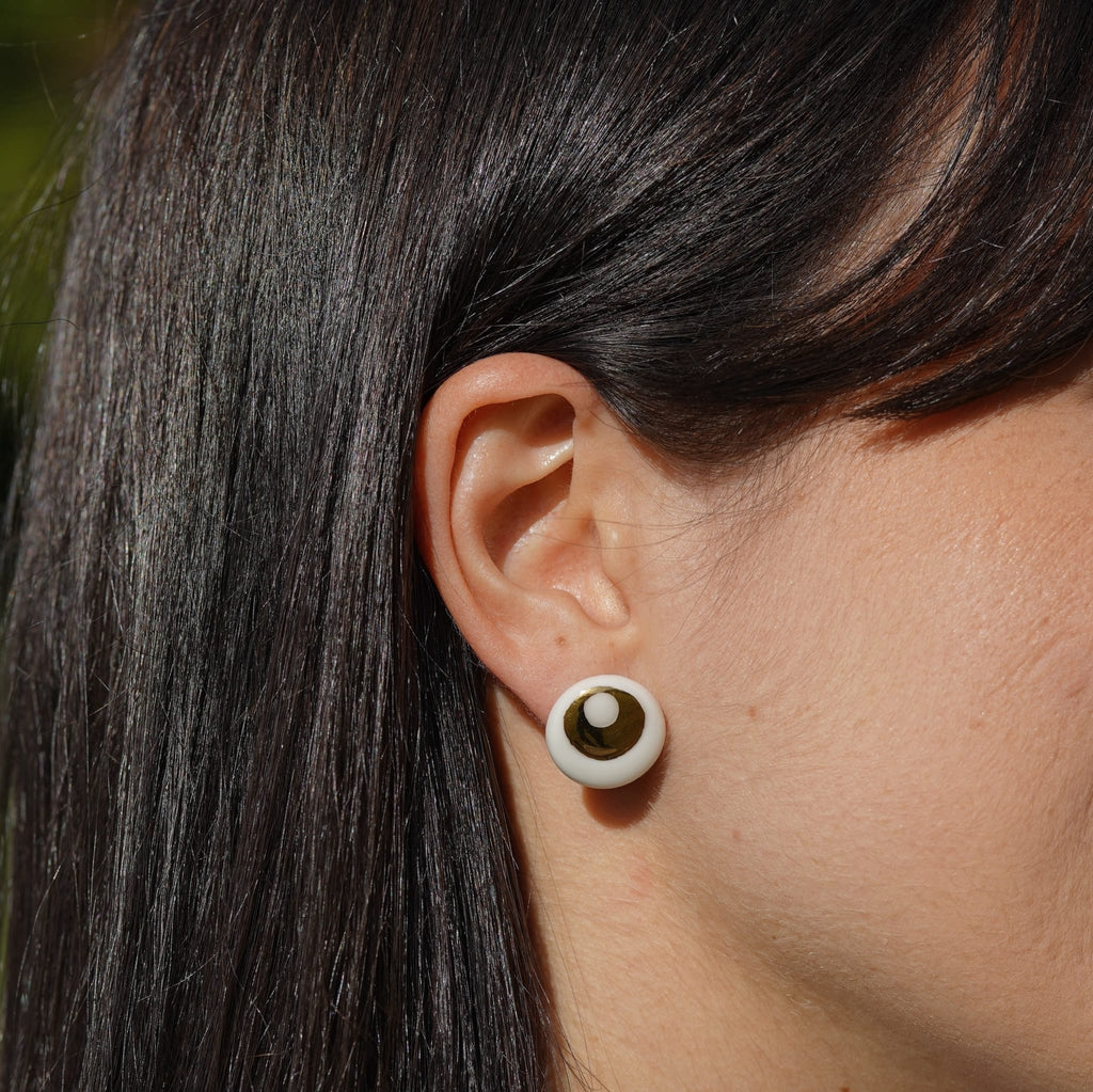 Puces Halo Doré – Porcelaine et or