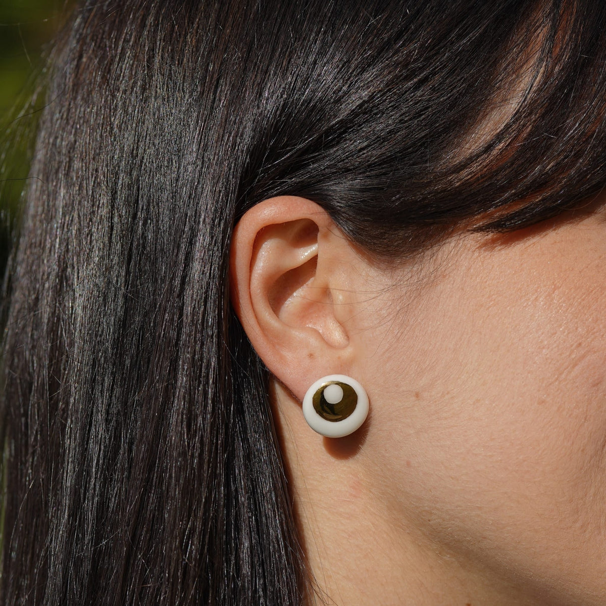 Puces Halo Doré – Porcelaine et or