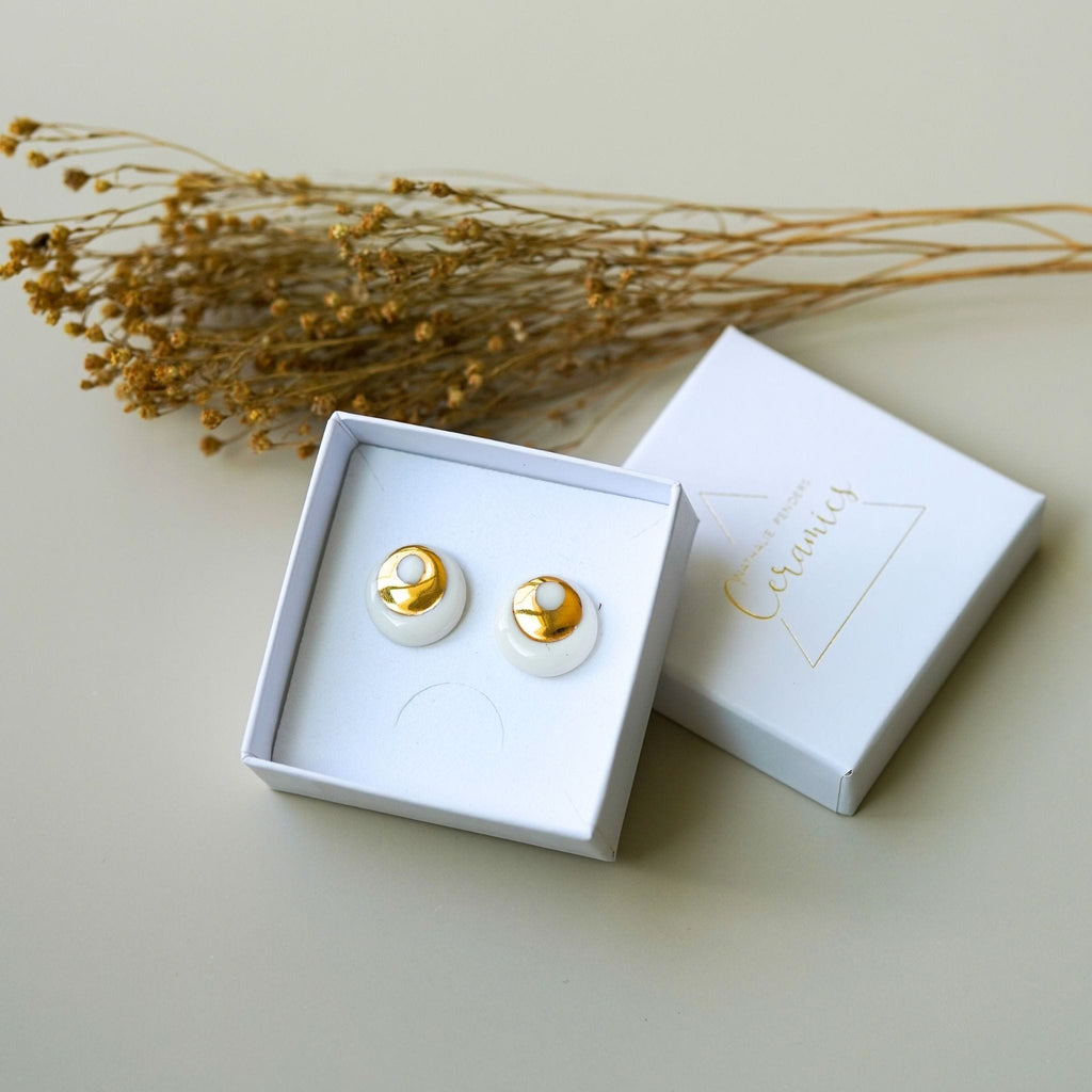 Puces Halo Doré – Porcelaine et or