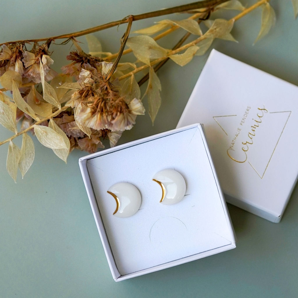 Puces Lune Blanche – Porcelaine et or