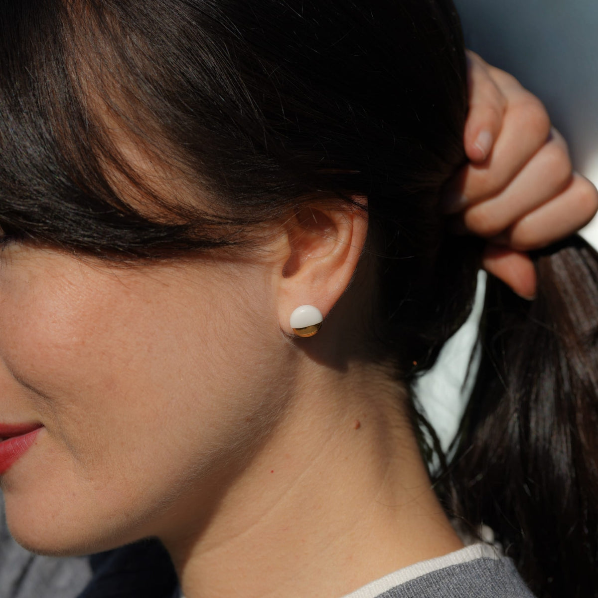 Puces Mini Soleil Doré – Porcelaine et or