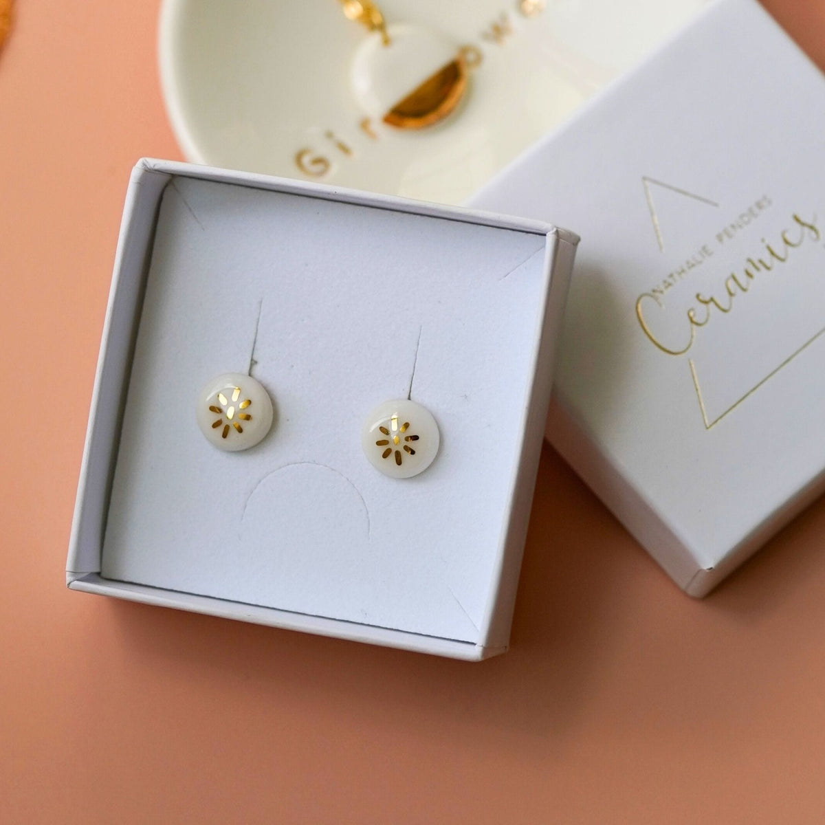 Puces Soleil – Porcelaine et or