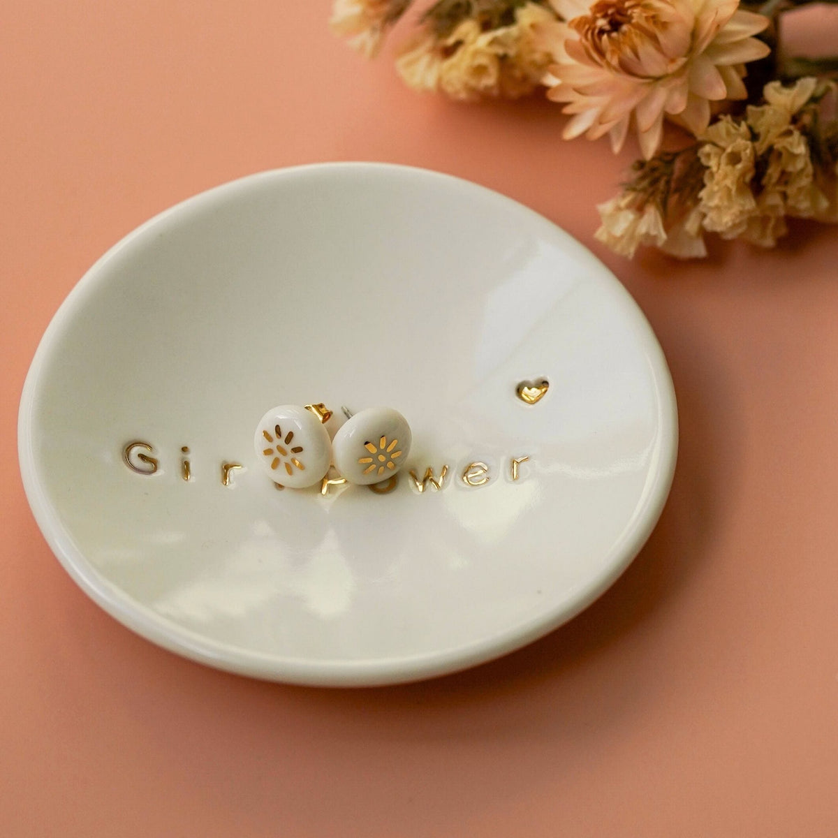 Puces Soleil – Porcelaine et or