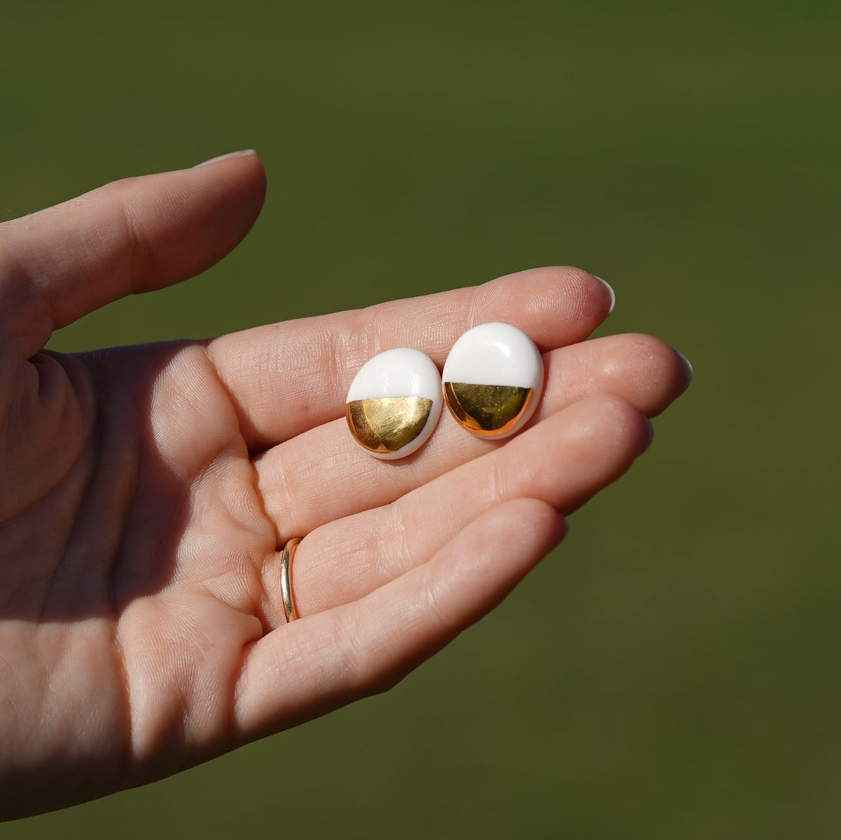 Puces Grand Soleil Doré – Porcelaine et or